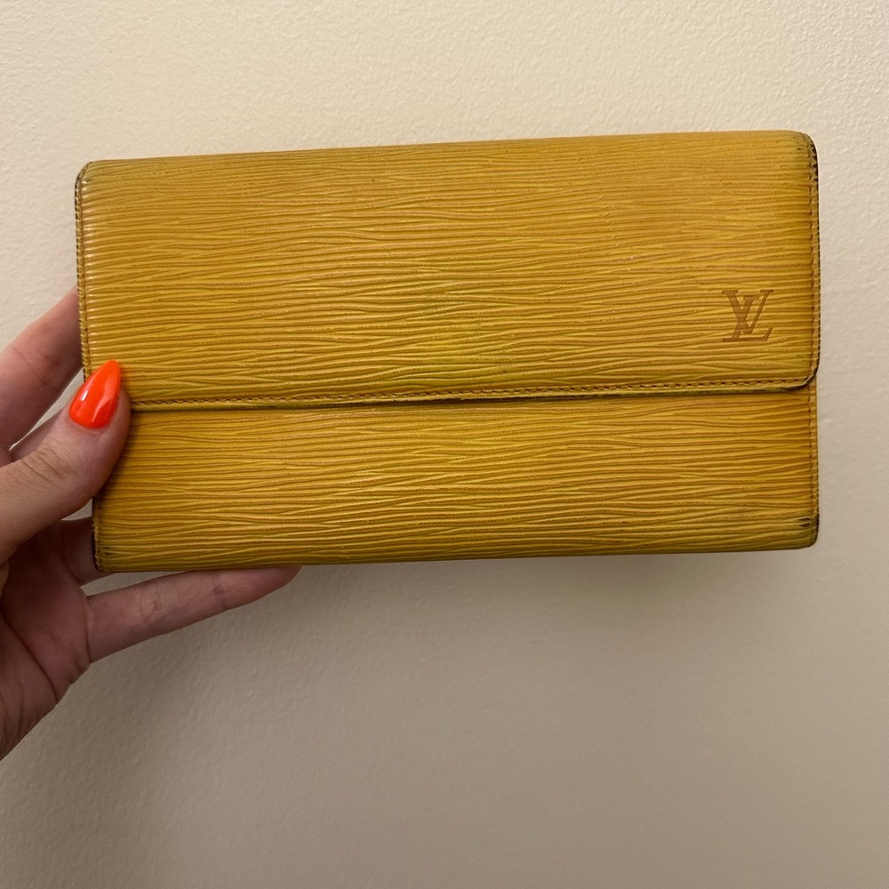 Louis Vuitton Yellow Epi Leather Wallet